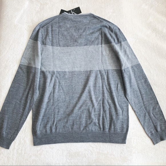 NWT Calvin Klein CK Men’s V Neck Wool Sweater - Picture 3 of 5